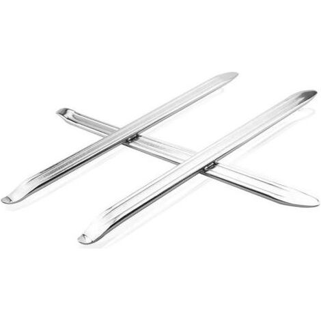 3 Pcs Demonte Pneu Manuel en Métal Antirouille 30cm Levier de Pneu Durable Demonte Pneu Scooter Polissage Haute Dureté pour Trottinette Vélo Motos Voiture Véhicules Electriques - Argen (1/5)
