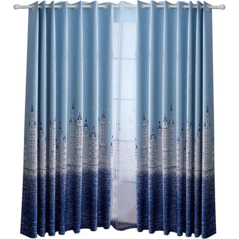 Rideau Occultant Complet en Polyester - Décoration pour Chambre ou Salon (Rose)