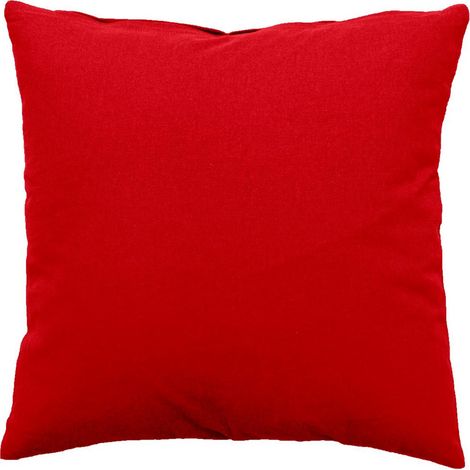 Coussin Déco Uni Déhoussable "Panama" 60x60cm Rouge