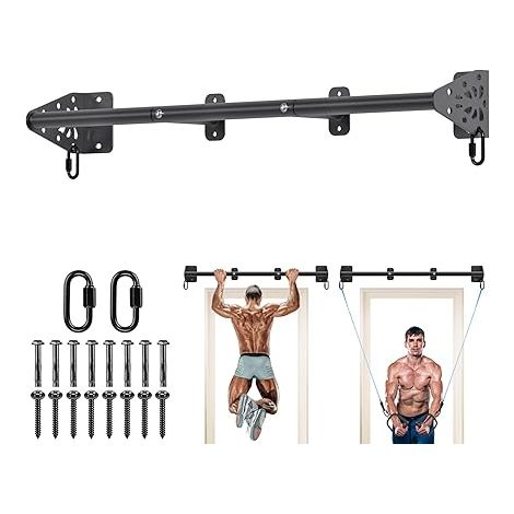 Barre de traction pour montage mural, 91 cm de large, pour la salle de sport à domicile (1/5)