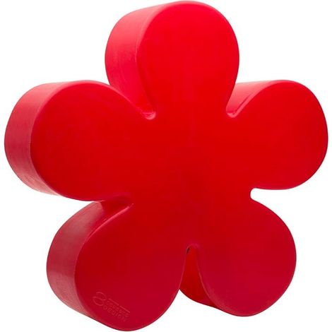 Lampe décorative solaire design Fleur Ø 40 cm (Rouge) avec panneau solaire et ampoule LED blanc chaud pour intérieur et extérieur, chambre d'enfant, lampe de chevet (1/4)