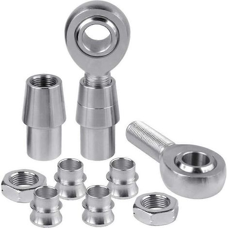 Joints Heim (lot de 2) - Kit d'embouts de biellette de direction autolubrifiants à filetage droit et gauche (1/5)