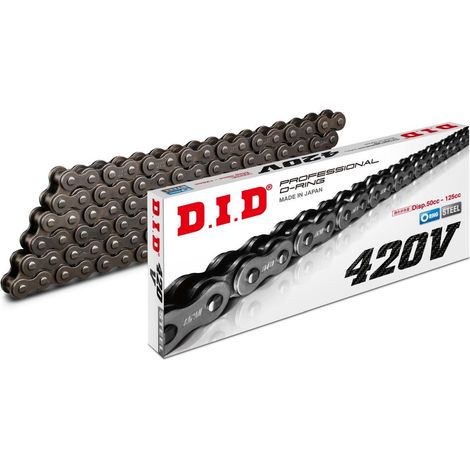 CATENA DI TRASMISSIONE DID 420V-140 (140 MAGLIE) CON O-RING (APERTA + CLIP) (1/2)