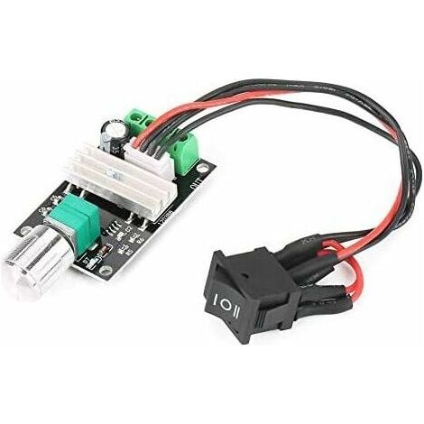 Variateur de Vitesse pour Moteur 12 Volt, Contrôleur de Moteur à Courant Continu, Contrôleur de Contrôleur Réversible de Contrôle de Vitesse de Moteur Dc 6V 12V 24V 3a PWM avec Interrupteur (1/5)