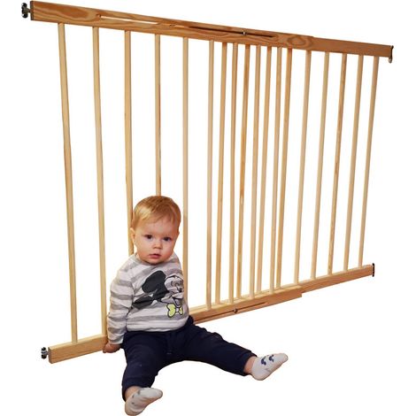 Treppenschutzgitter – Holz – von 72 bis 122 cm Breite x 100 cm Höhe