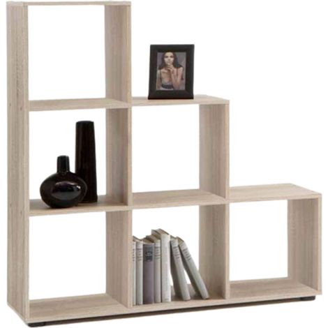 Étagère 6 Cases Design "Gaman" 108cm Chêne (1/5)