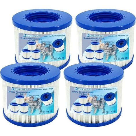 Lot de 4 Filtre de Spa a Visser. Filtre pour Clever Spa. Cartouche Filtre à Vis pour Spa Gonflable Pas De Vis 60mm. Cartouche Filtre pour Spa. Filtre Spa lumix. Compatible pour Cosy Spa (1/5)