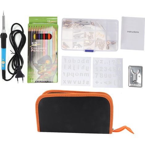 Kit de fer à souder électrique réglable 53 embouts bleus 220V prise UE pour peinture (1/5)
