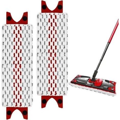 Lot de 6 têtes de balai de rechange compatibles avec les serpillères en microfibre Vileda UltraMax UltraMaT. Accessoires pour balais à franges. (1/4)