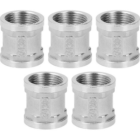 5-teiliges Edelstahl-Gewindefitting, 3/4" Innengewinde x 3/4" Innengewinde, für Sanitär- und Gasinstallationen, robuste Rohrverschraubung (1/5)
