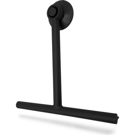 Tergivetro per doccia, tergivetro manuale, accessori per il bagno, tergivetro per doccia con ventosa, nero (1/5)