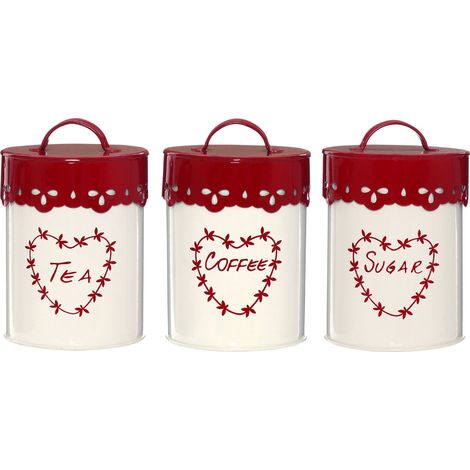 Premier Housewares Anglaise Tea, Coffee & Sugar Canister Set