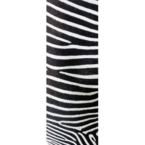 Papier peint panoramique noir & blanc zèbre | Tapisserie panoramique 3D peau de zèbre | Papier peint panoramique animaux chambre adulte - 280 x 100 cm (1 pièce) (1/2)