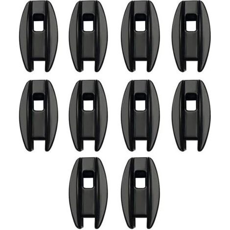 Lot de 10 isolateurs de poteau d'angle, isolateurs de clôture électroniques, isolateurs de clôture électrique résistants aux intempéries et à la pluie pour fil de clôture électrique (noir) (1/5)