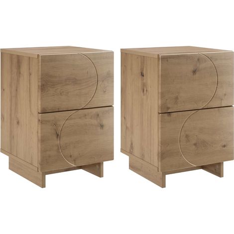 Mesa de noche 2 uds. Roble artisan 33,5 x 34,5 x 50 cm vidaXL (1/5)