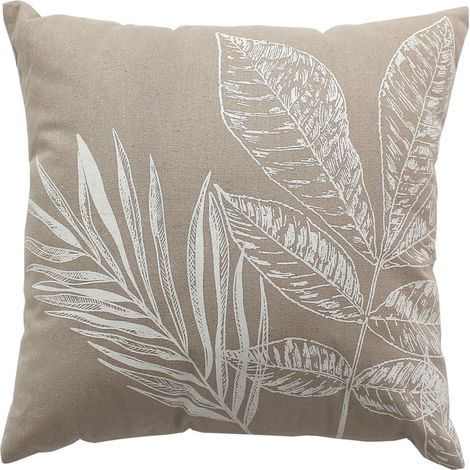 Coussin carré motif nature épuré Naturel 40x40 cm (1/2)