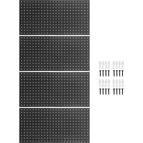 Panneaux muraux en panneaux perforés en métal, système de stockage d'outils 24x12 pouces, Kit d'organisation modulaire de panneaux perforés (1/5)