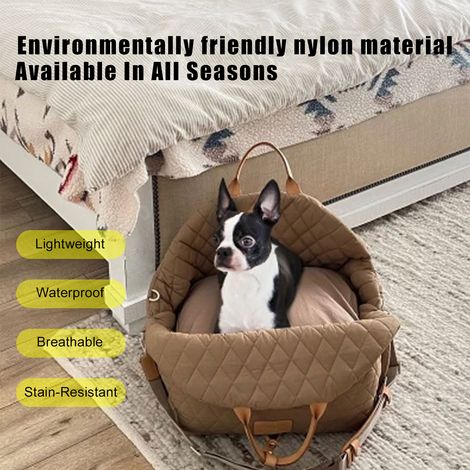 Sac de transport pour animaux de compagnie, pour petits chiens, chat, Portable, lavable, siège de voiture pour chiot (1/5)
