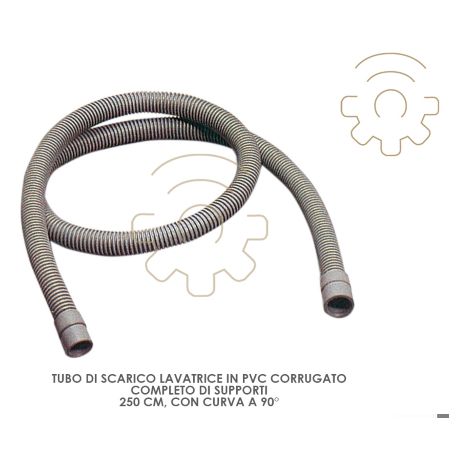 TUBO SCARICO LAVATRICE 250 CM C/CURVA A 180G