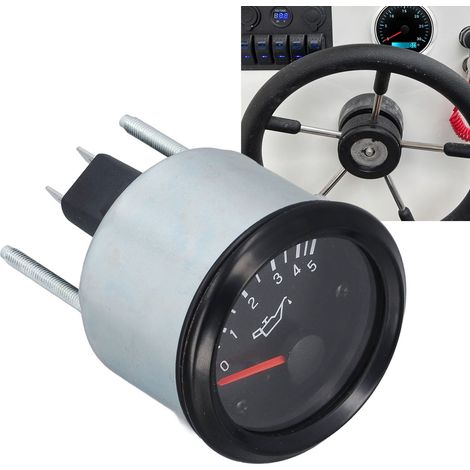Öldruckanzeige, 0–5 bar, 52 mm, mit LED-Hintergrundbeleuchtung, 12 V (1/5)