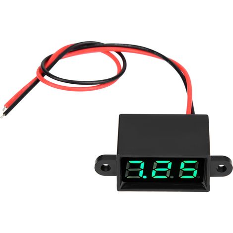 Digitales Voltmeter 0,28 Zoll Zweidraht DC 3,0-30V LED-Anzeige Spannungsmesser Wasserdicht (Grün) (1/5)