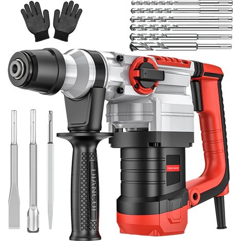 1500W Bohrhammer SDS-Plus, 4-Funktionen, 4400BPM mit Vibrationsschutz (1/5)