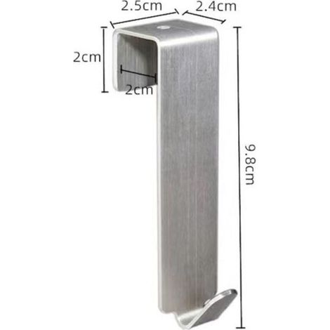 4x Crochets de porte en acier inoxydable - crochets à vêtements pour l'extérieur - crochets de vestiaire (04 pièces - acier inoxydable - extérieur) (1/3)