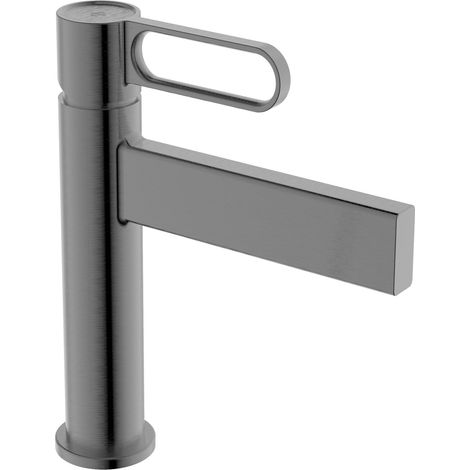 Grifo de lavabo con mezclador monomando Dior Titanio caño bajo