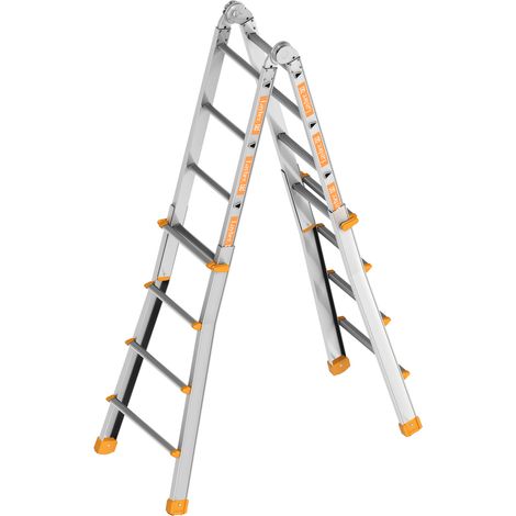 Layher Teleskopleiter Topic 1058 4x4 Sprossen (1/4)