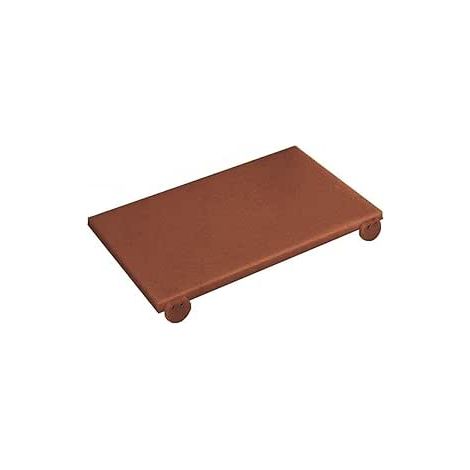 Tagliere Professionale in Polietilene MARRONE 60x40x2 cm uso carne cotta o alimenti cotti HACCP Certificato ANTICONTAMINAZIONE Alimentare professionale Con Fermi Inox