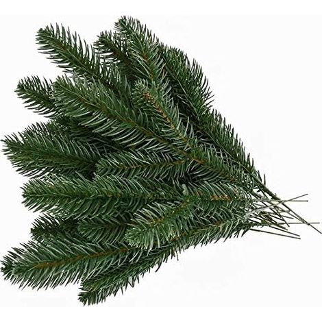30pcs Künstliche Kiefernzweige Grüne Blätter Nadelgirlande Grüne Pflanzen Kiefernnadeln für Weihnachten Verschönerung und Hausgarten (1/4)