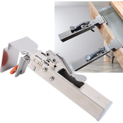 Pince de fixation de façade de tiroir en acier inoxydable, réglable, à installation rapide, pour l'installation de panneaux de meubles (1 pièce) (1/5)