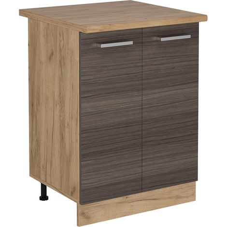 Mobiletto base cucina R-Line, Grigio nobile, 60 cm , PL Rovere, Vicco