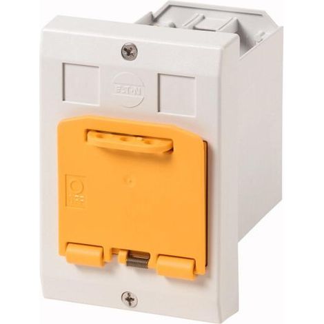 Coffret isolant montage encastré pour PKZ01 +VHI +dispositif de cadenassage jaune EATON E-PKZ01-SVB-V