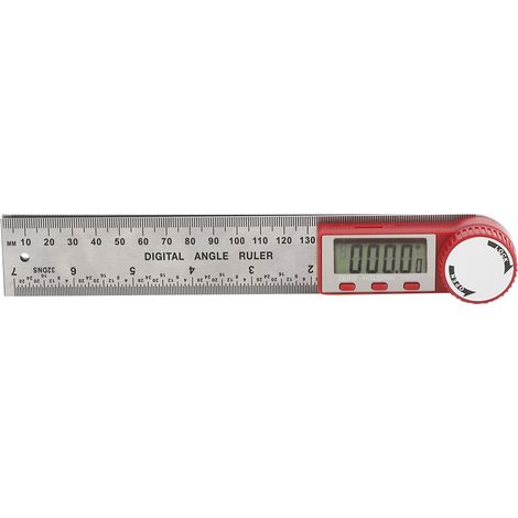 Outil de mesure d'angle électronique numérique en acier inoxydable, rapporteur d'angle 360° 0-200 mm (1/5)