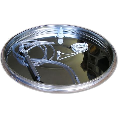 Kit galleggiante a camera d'aria con pompa in acciaio inox per botti fusti contenitori Cordivari da 150 lt   480 mm accessori ricambi (1/2)