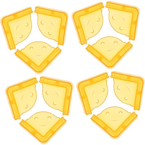 12 protège-coins pour meubles - PVC - jaune - pour armoires (1/5)