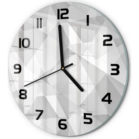 Horloge Murale Ronde Design Original Verre Silencieuse Déco Maison Arrière-plan abstrait fi 30 cm (1/5)