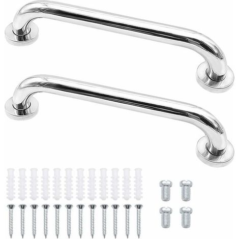 Barre d'Appui en Acier Inox Antidérapant, 2pcs Barre d’appui de Salle de Bain Barres de Sécurité Murale (1/5)