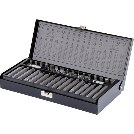 Kstools – Coffret d'embouts 10mm – 42 pièces en acier S2 – Pour visseuse et visseuse à percussion – Version renforcée avec adaptateur 3/8" et 1/2" (1/8)