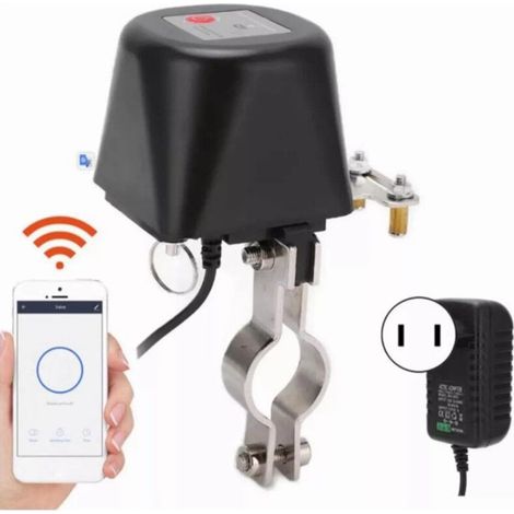 Robinet Connecté Intelligent pour Contrôle Gaz et Eau WiFi Bluetooth Appli Smart Home Automatisation Manuelle Pièce 560g Plastique 7x6.5cm Lot 1 Valve 1 Guide Installation Auto Vieux Nouveau Résistant (1/4)