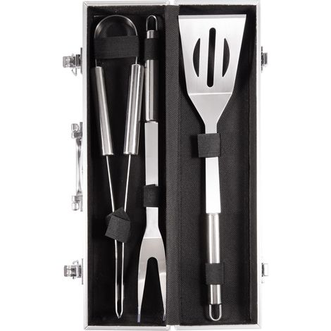 Ensemble barbecue (4 en 1) en acier inoxydable avec sac de rangement portable, sac en tissu et brûleur de four (1/5)