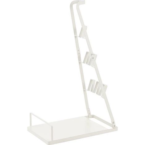 Support de rangement compatible avec les aspirateurs à main Bosch Série 4 Flexxo 28 V et Série 6 Athlet 20 V - blanc (1/2)