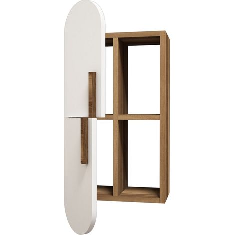 Estante de pared, estante de almacenamiento Shelf Nuez Blanco (1/5)
