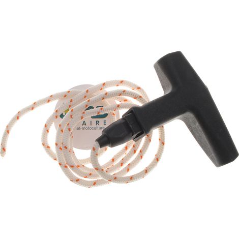 Poignée avec amortisseur et corde de lanceur renforcée diamètre 4.2mm (1/3)