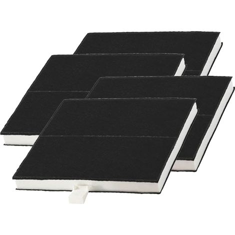 4 Aktivkohlefilter für diverse Abzugshauben / Essen von Bosch, Siemens, Neff, Constructa, Gaggenau, Balay (BSH Teilenummer 360732 / 00360732 / 357585 / 00357585 ) - rechteckig 22,5cm x 22cm x 2cm