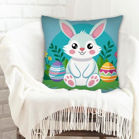 Housse de coussin décorative à fermeture éclair invisible pour canapé lit chaise décoratif de ferme la saint-valentin (1/5)
