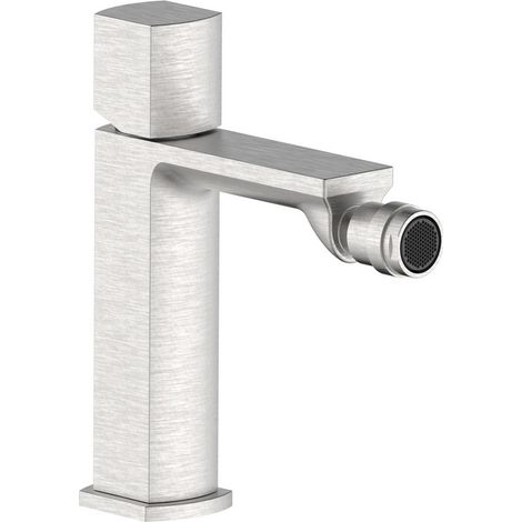 Miscelatore bidet acciaio spazzolato con risparmio acqua e piletta click clack - serie Marte (1/2)
