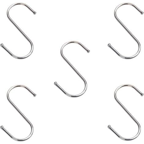 5 Pièces Crochets Acier Inoxydable, Crochet de Suspension, Crochets de Cuisine, pour Salle de Bain, Cuisine, Chambre à Coucher (1/5)
