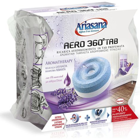 Ricarica Ariasana aero 360° Tab assorbi umidità deumidificatore da 450g -Fiori di campo